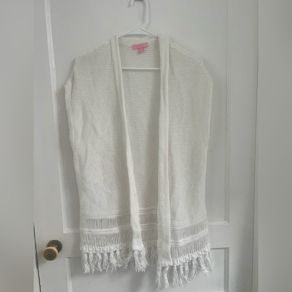 Lilly Pulitzer Bedford 23748 Resort White Open Front Cardigan Cover-up XXS/XS - Picture 1 of 5